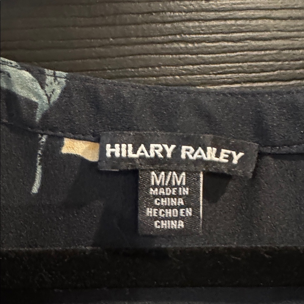 Hilary Radley Navy Floral Blouse - Picture 3 of 5